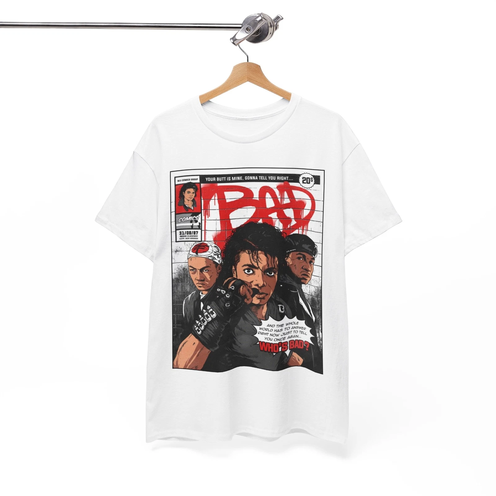 Michael Jackson Bad T shirt Unisex Heavy Cotton Tee