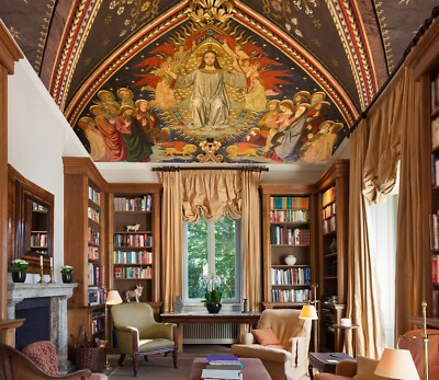 3D King's Chapel ZHU1337 Ceiling Wall Paper Wall Print Decal Wall Deco Zoe