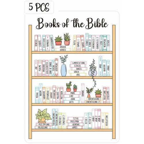 5/8 Pcs Bible Reading Tracker Bookmark Stickers For Old And New Testaments