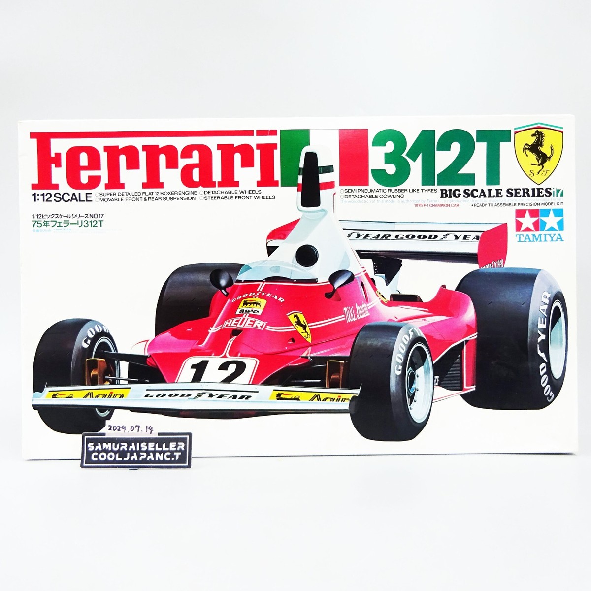 Tamiya 1/12 Ferrari 312T Big Scale Series F1 Vintage Plastic model 