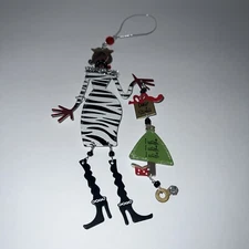 SUNSET VISTA DESIGNS METAL GIRL CHRISTMAS ORNAMENT  Dear Santa