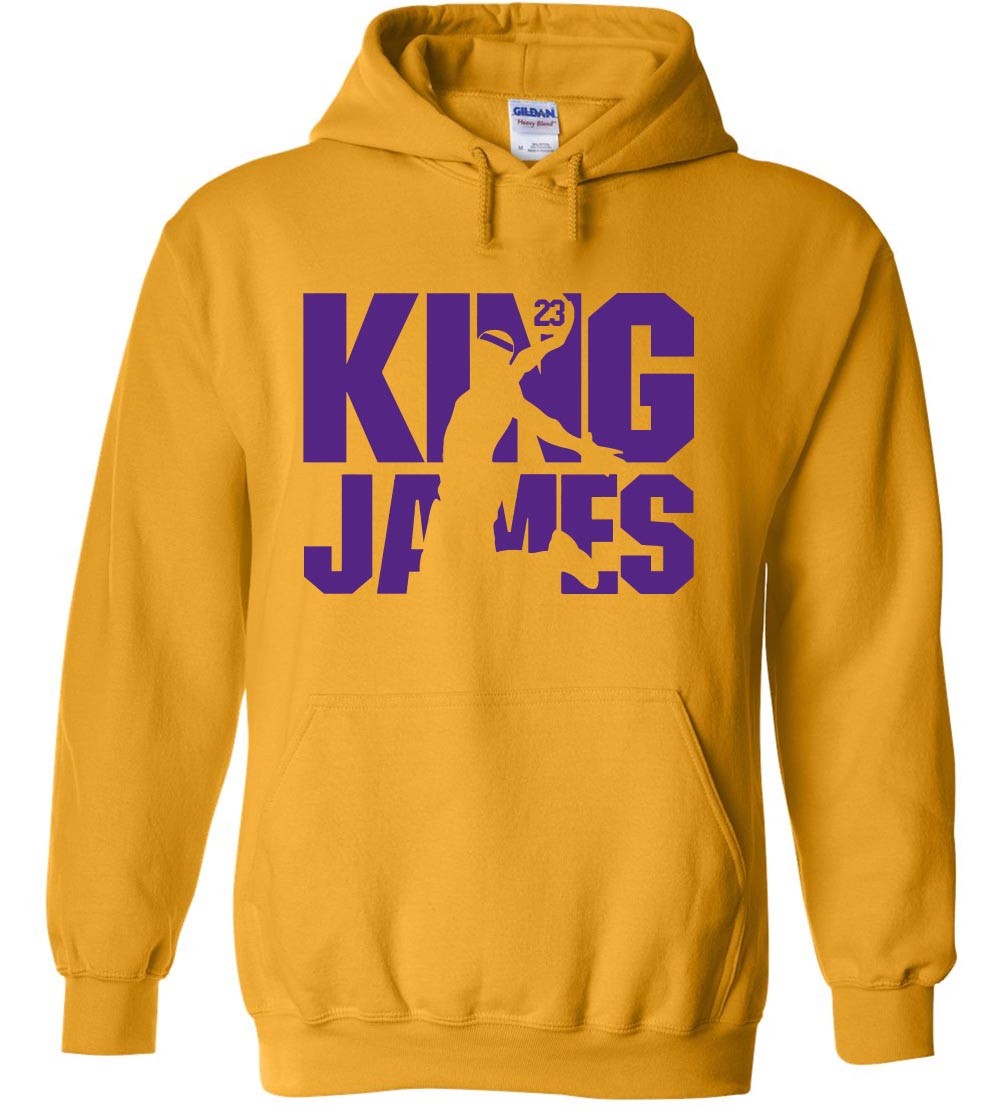 Yellow Youth Lebron Hoodie GOLD Lebron James Los Angeles Lakers