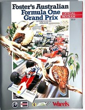 FOSTER'S AUSTRALIAN FORMULA 1 GRAND PRIX PROGRAMME ADELAIDE OCTOBER 1986