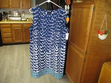 AB Studio Sleeveless Dress,Decorative Zipper On Shoulders,Size 16,A Line Dress