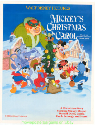 MICKEYS CHRISTMAS CAROL MOVIE POSTER DISNEY ANIMATION