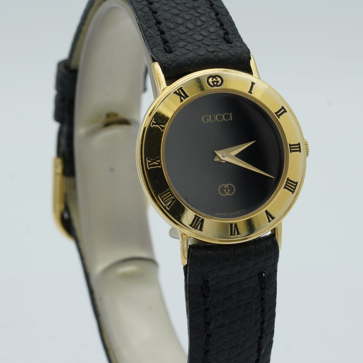 GUCCI VINTAGE DAMEN UHR 3000L 25MM SCHÖNER ZUSTAND RAR VERGOLDET G042