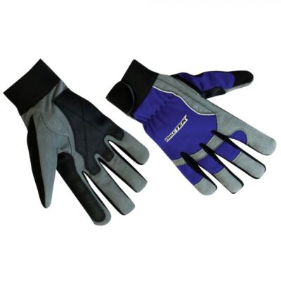 BikeTek Geschlossene Finger Mechanisch Handschuhe, Verstärkte Handfläche - Blau