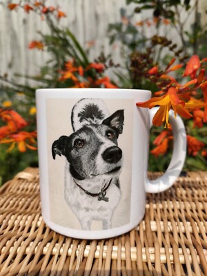 Lurcher mug 10oz ceramic mug with original artwork 