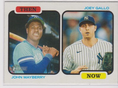 2022 Topps Heritage Then and Now John Mayberry/Joey Gallo #TAN-MG Royals/Yankees