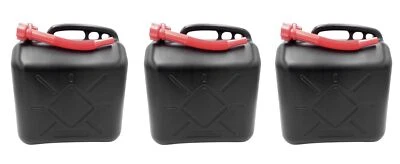 3x Benzinkanister 20L Kraftstoffkanister Reserve Kanister UN-Zulassung schwarz - Bild 1 von 2