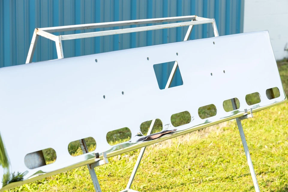 Peterbilt 357,378,379 铬保险杠 - 18 英寸德州方形,椭圆形灯镂空行 — 第 2/4 张图片