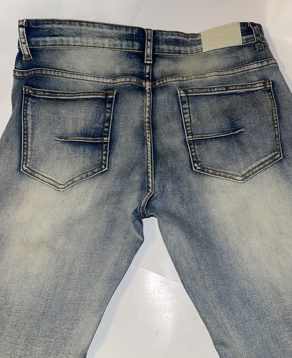 KDNK Brand 11 14 11 Ripped Paint Splatter Distressed Men's