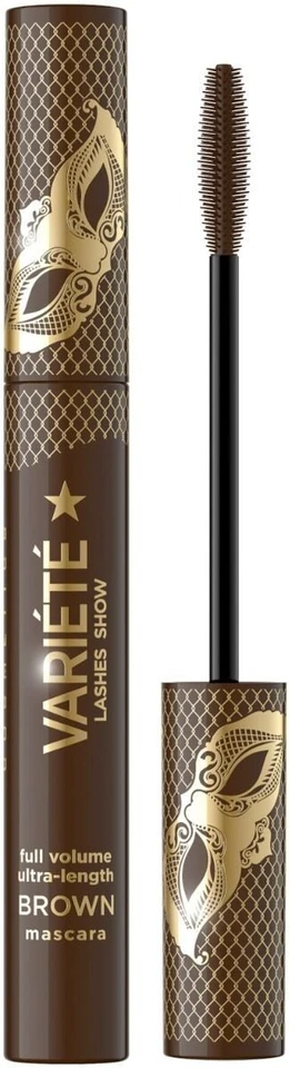 EVELINE COSMETICS Máscara de pestañas Eveline Variete Show volumen completo ultra largo marrón 10 ml