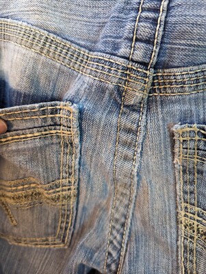 BKE Buckle Jake Bootcut Jeans Men's Tag 31L Distressed Holes Faded