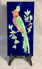 AMERICAN ENCAUSTIC TILING CO. TILE WITH MAJOLICA GLAZE CA. 1880 MINT! BEAUTIFUL!