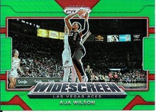 2022 Panini Prizm WNBA #12 A'ja Wilson Widescreen Prizms Green