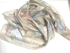Vintage scarf, pastel shades, flowers, Berkshire