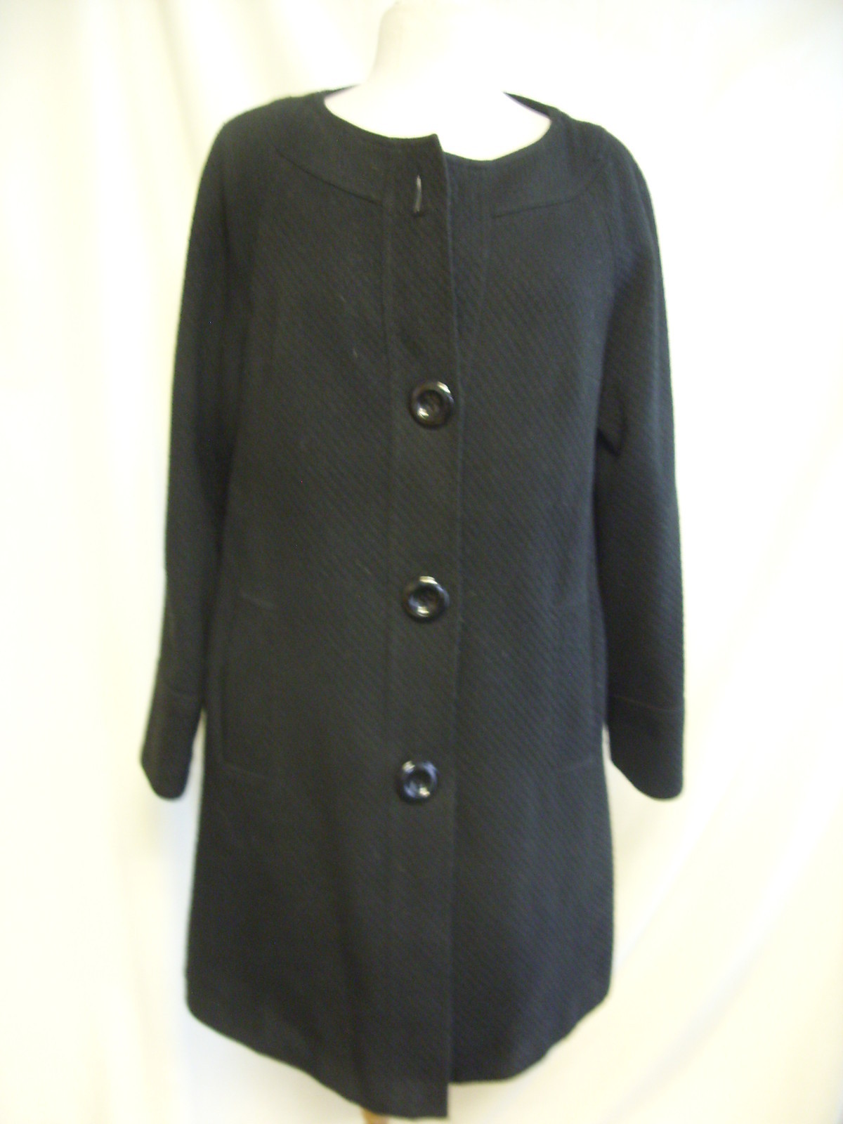 ALTRA Cappotto da donna Donna di oggi taglia 14 nero bottone superiore mancante 2490