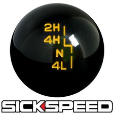 Black W Yellow Inlay Transfer Case Shift Knob For Jeep Yj Tj Jk Gear Shifter