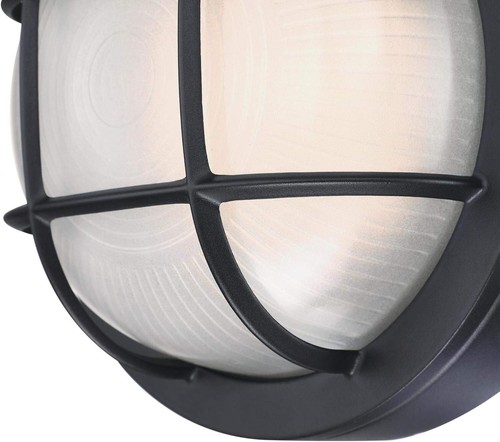 Westinghouse 6113900 8" Round LED Outdoor Wall Sconce, Textured Black Finish - Bild 3 von 4