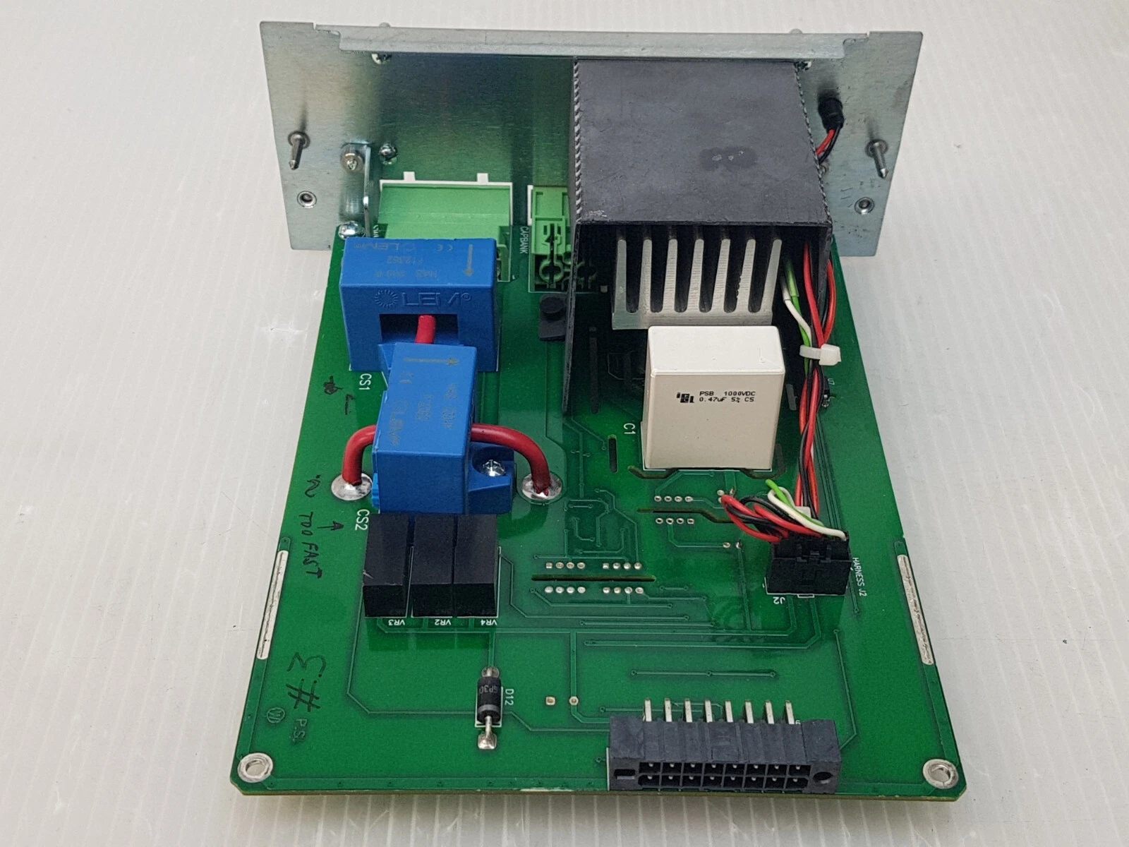Rear view of the Lumenis Safety Module showing the finned heatsink and rear pin header