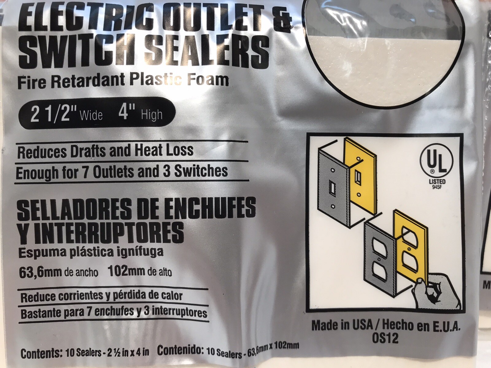 NEW Frost King Lot Of 3 pkgs. Electrical Outlet & Switch Sealers 30