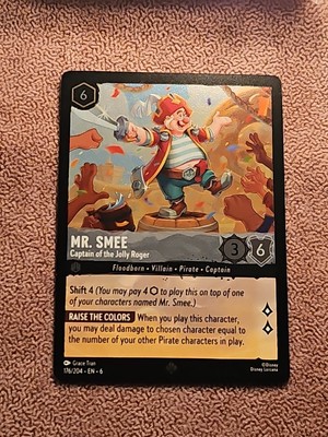 Mr. Smee - Captain of the Jolly Roger 176/204 Azurite Sea Cold Foil Mint Fresh
