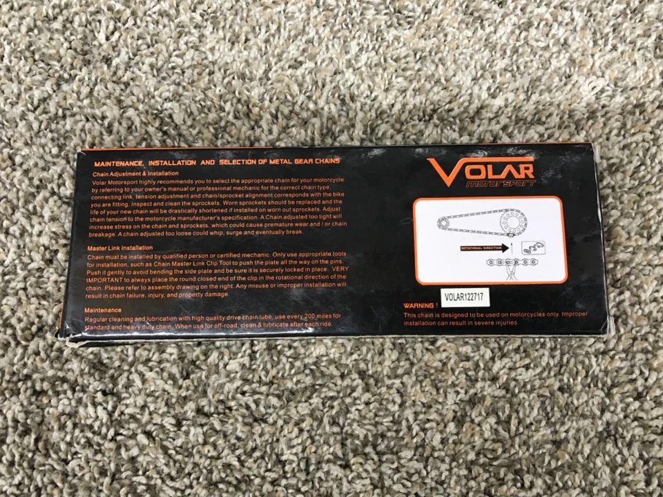 Cadena de transmisión Volar Motor Sports de alta resistencia 520H 78L Foto 2 de 4