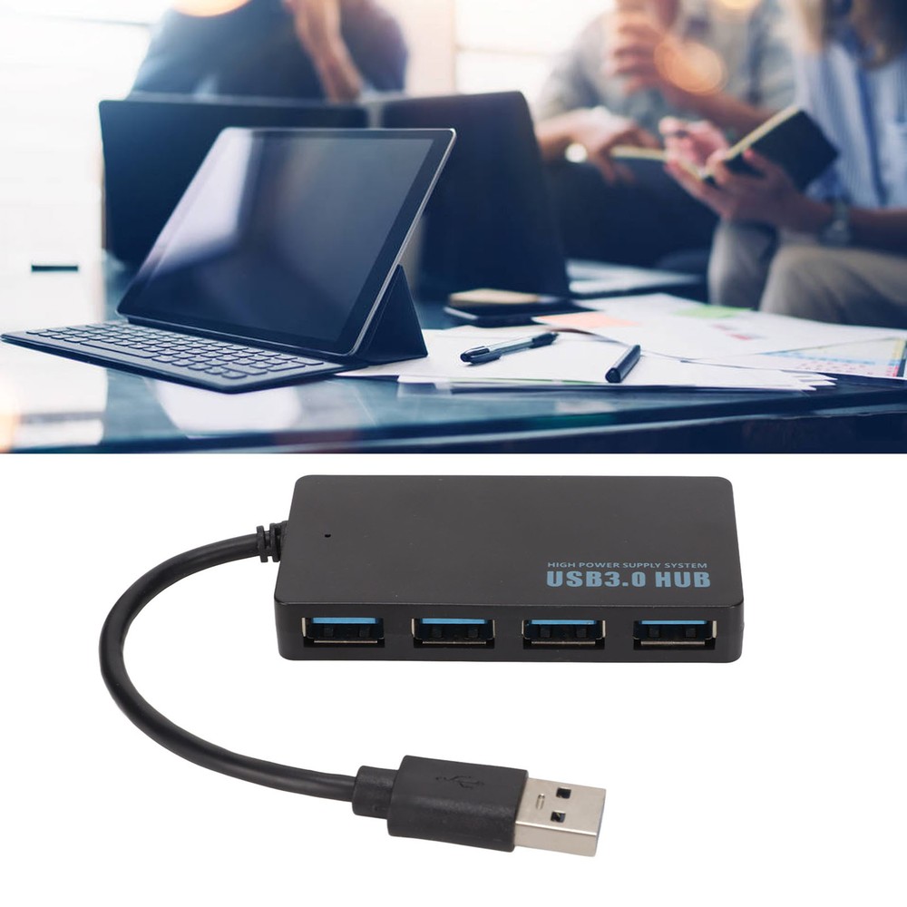 4-Port USB 3.0 Hub - High-Speed 5Gbps Portable Data Transfer Kit