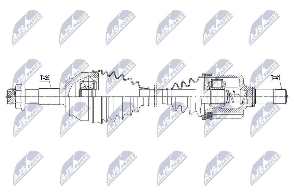 NPW-FT-037 NTY Drive Shaft for CITROËN,FIAT,PEUGEOT