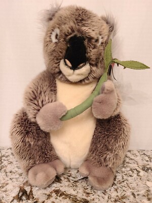 FAO Schwarz Koala Bear Plush Stuffed Animal 12'' with Eucalyptus 2013 Life Like