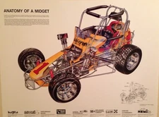 Autocraft VW Midget Cutaway-David Kimble/Rare/Orig./Out/Print $29.95 Car Poster