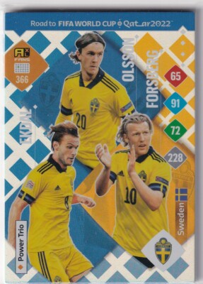 Panini Road to Qatar World Cup Karte 2022 Nr. 366 Sweden Power Trio Forsberg