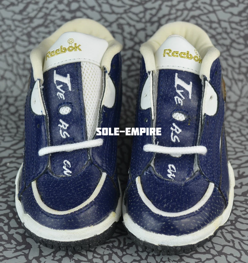 Reebok Answer 1 Bebé Talla 9 OG 1997 Azul Marino Blanco Metálico Dorado Allen Iverson Foto 4 de 4