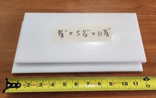 (2) DELRIN (ACETAL) NATURAL SHEET STOCK 0.375" X 5.50" X 11.875" LOT OF 2