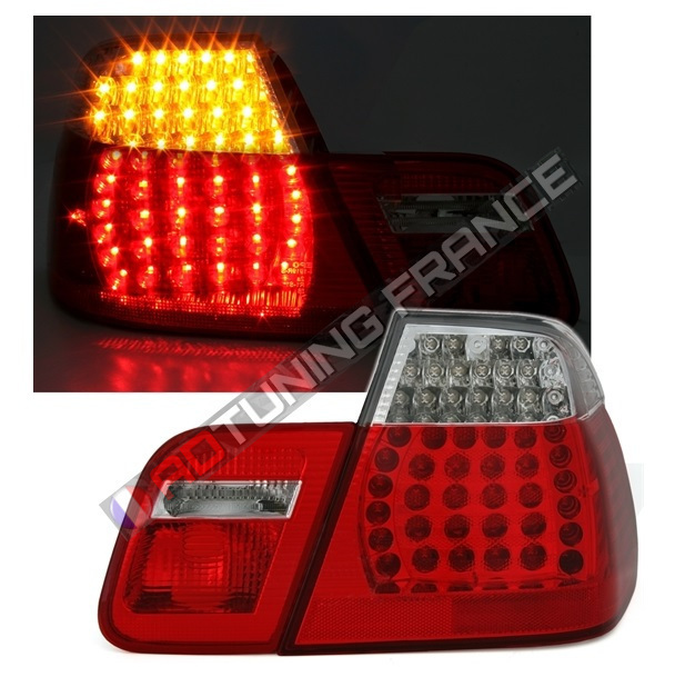 Feux arrière LED look M3 avec technologie anti-erreur pour BMW Série 3 E46 Berline