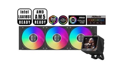 PCCOOLER CPS GT360 ARGB Display AIO CPU Liquid Cooler, 360mm Radiator, 310W TDP,