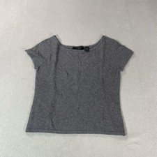 Express Shirt Womens Large Gray Silk Cashmere...