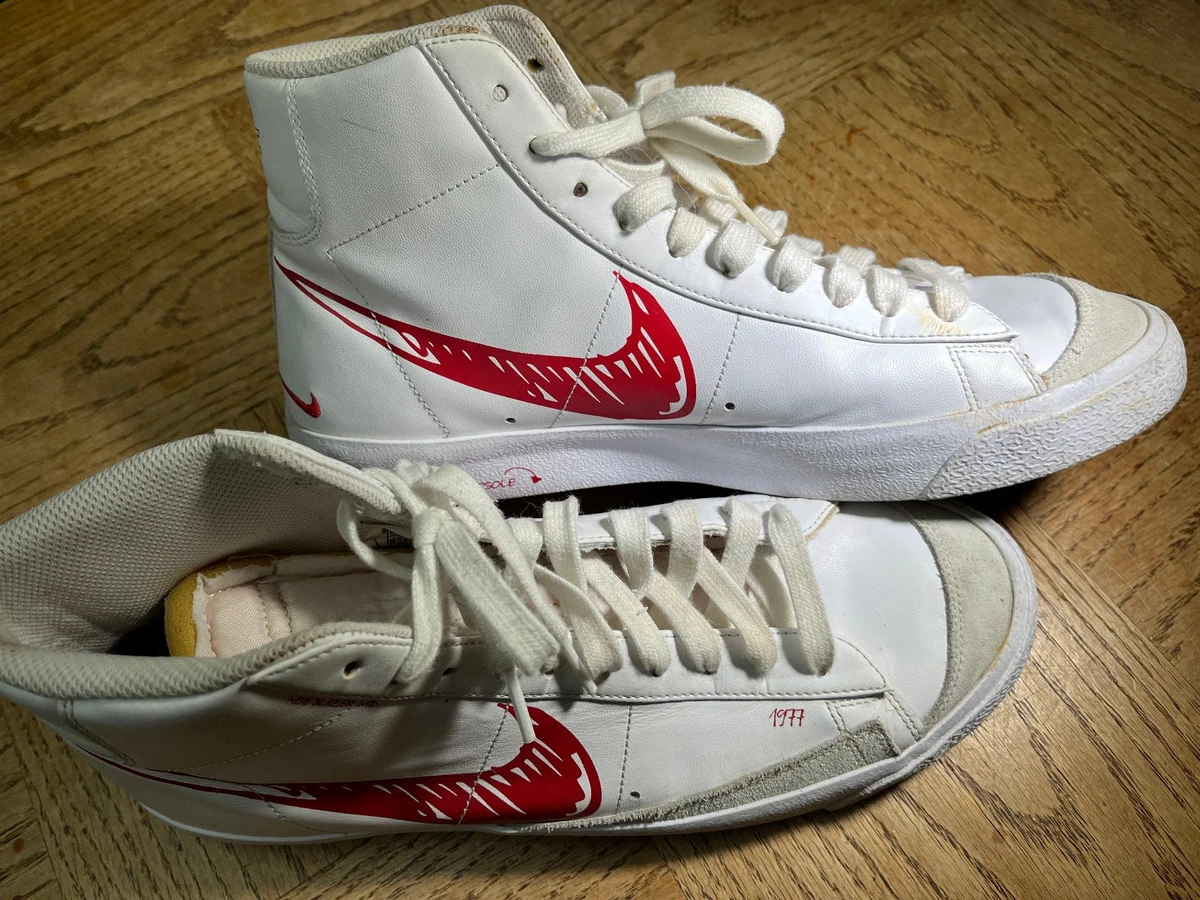 Nike Blazer 77 Mid Sketch - Red | eBay
