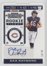 2019 Panini Contenders Rookie Ticket Stub 18/46 Dax Raymond #278 Auto 6k8