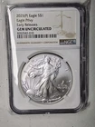 2025-P  Silver Eagle with Eagle Privy NGC Gem Uncirculated.