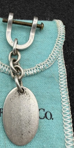 VINTAGE TIFFANY & CO STERLING SILVER SHACKLE HORSE BIT KEYCHAIN RING-RET READ