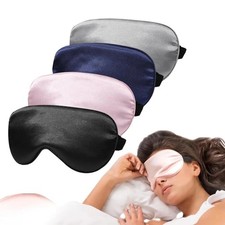 Silk Satin Sleep Eye Mask Night Cover Eye Sleeping Mask for Women Men Rest Relax