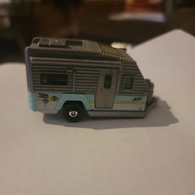 Matchbox Camping Travel Trailer II New Loose Fresh From Package Aqua & Grey 1:64