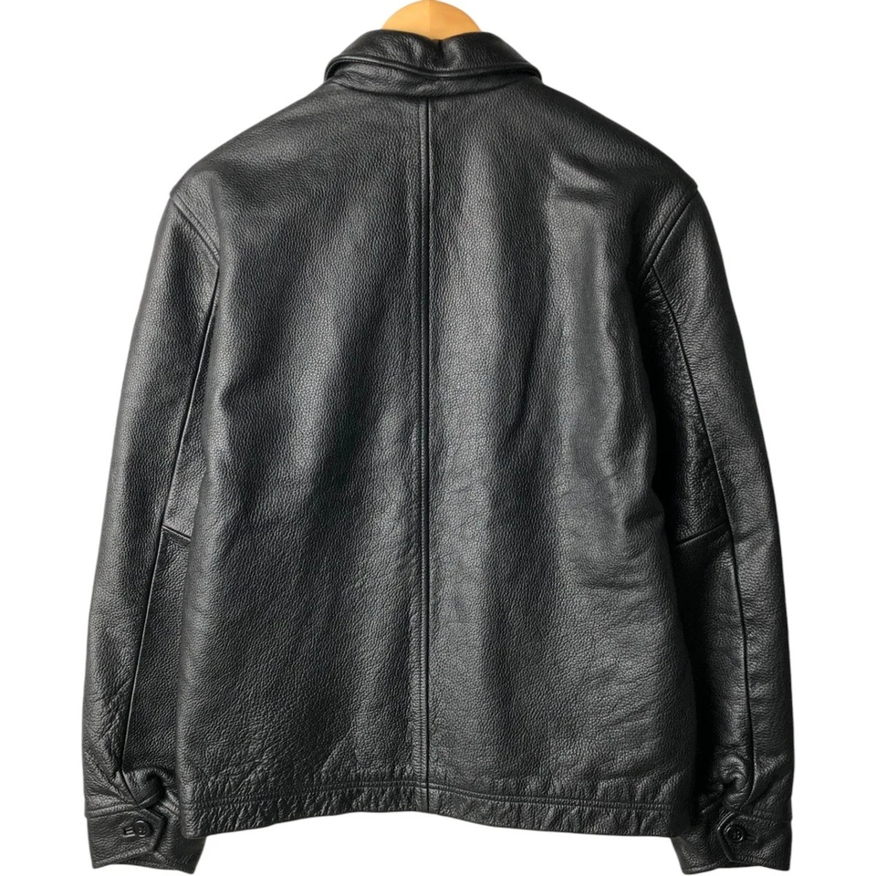 Used STRUCTURE Swing Top Padded Leather Blouson Men's Size Small - Image 2 of 4