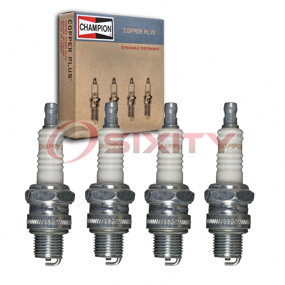 4 pc Champion Copper Plus Spark Plugs for 1952-1955 Dellow MK III 1.2L L4 ac