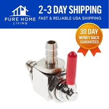 Durable Steel 90-Degree Fuel Shut Off Valve - Ideal for ATVs & Snowmobiles