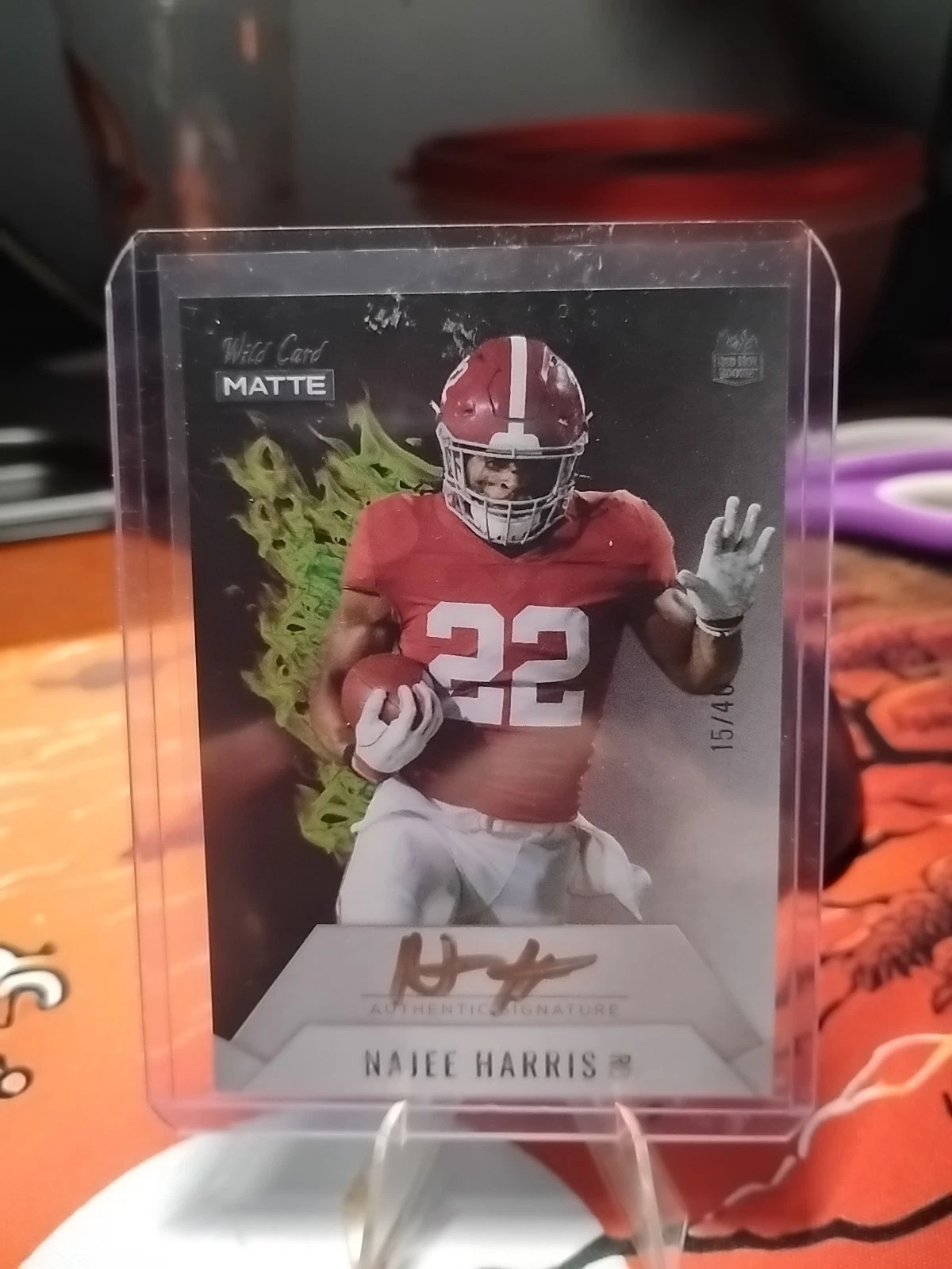 Najee Harris Wild Card Matte Red Premier Edition Red Hot Rookie Autographs #MRHR9 Red