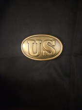 Vintage Looking Brass US Civil War Belt Buckle Not Sure Of Exact Age