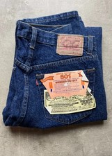 DEADSTOCK 90's Vintage LEVI'S Made in USA 501 Shrink Denim Jeans 32x36